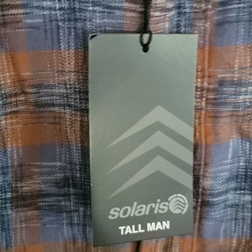 Solaris Flannel Big And Tall button-down size 3XT HANDSOME FIT - Picture 2 of 6